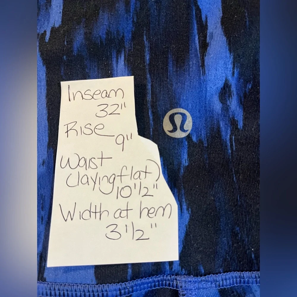 Lululemon Wunder Under High Rise Legging Painted Animal Sprinkler Black/Blue 2 - Picture 6 of 6